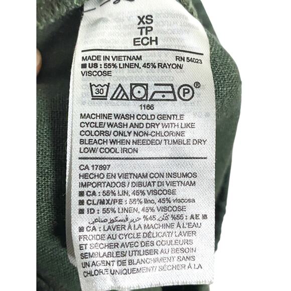 Old Navy Womens XS Linen Rayon Crop Pants Langenlook Pull On Drawstring Boho Y2K - Picture 6 of 7